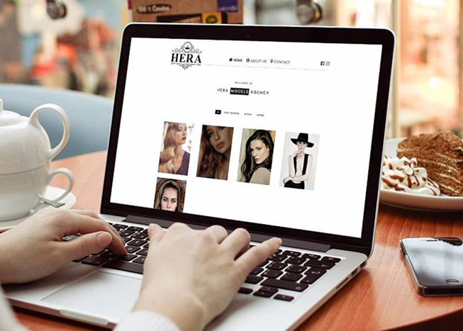 Hera Models website görünümü