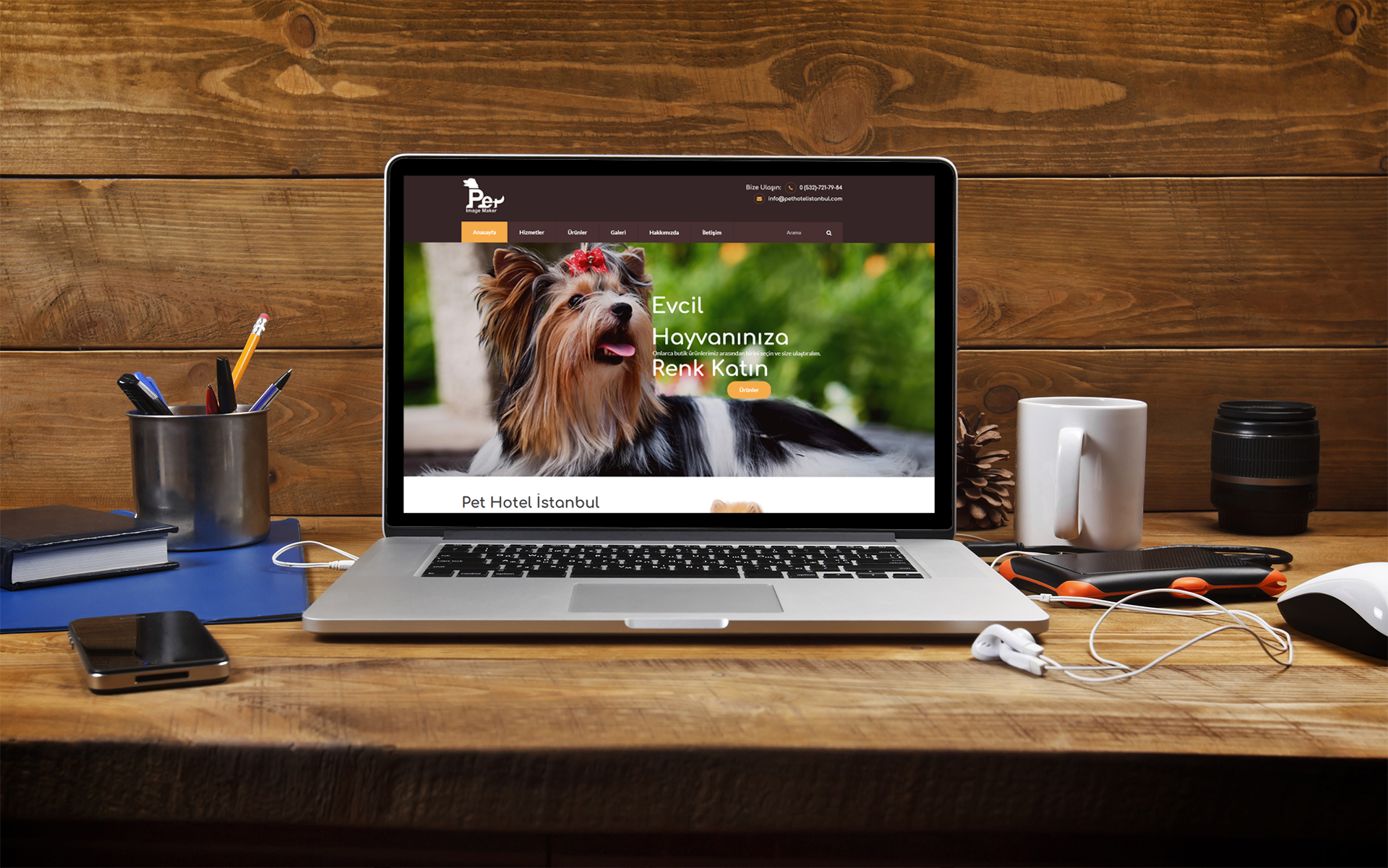 Pet Hotel İstanbul website görünümü